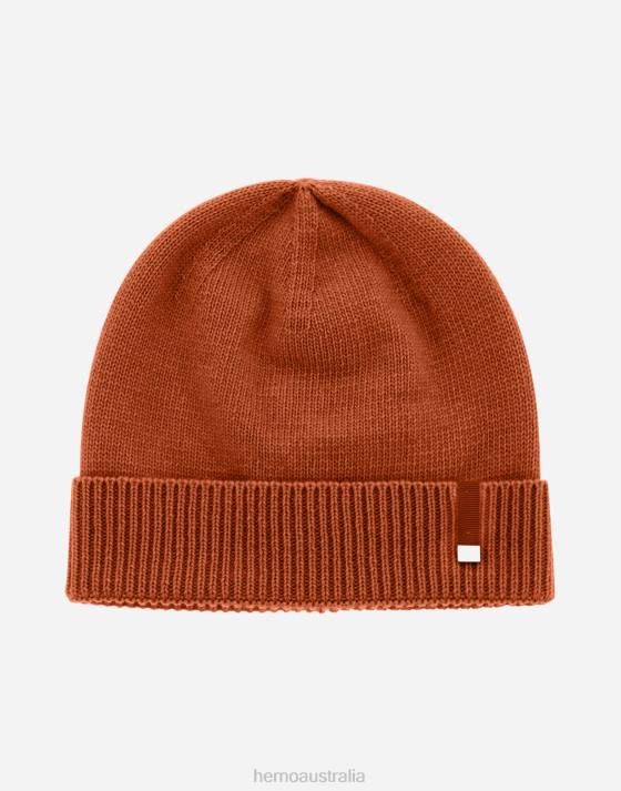 WOOL BEANIE Herno Women Orange 2L0H38 Accessories