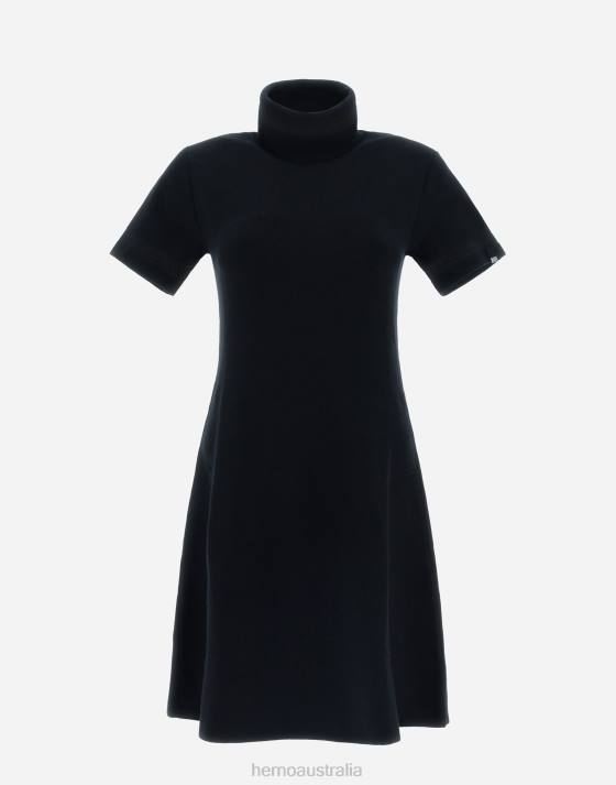 DRESS IN MIDNIGHT KNIT Herno Women Black 2L0H427 Clothing