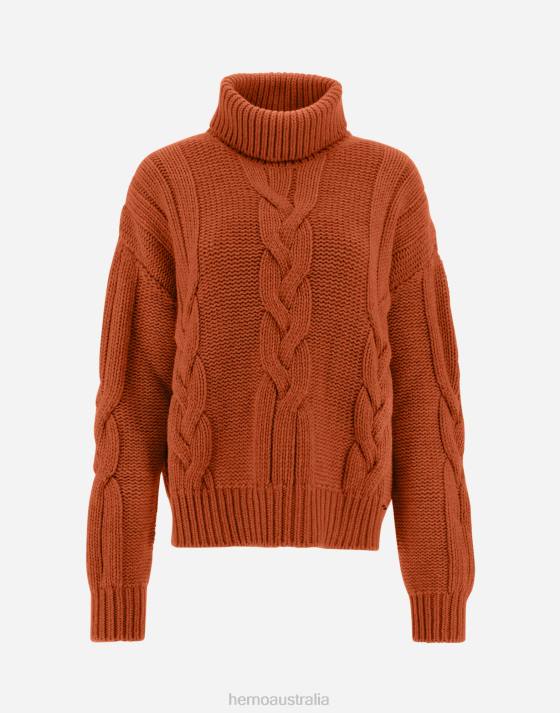 SWEATER IN COMFY INFINITY Herno Women Orange 2L0H48 Clothing