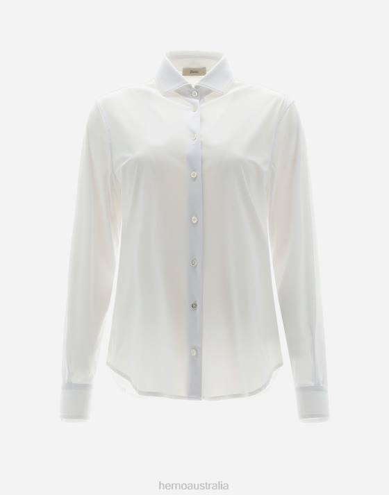 SPRING ULTRALIGHT SCUBA SHIRT Herno Women White 2L0H476 Clothing