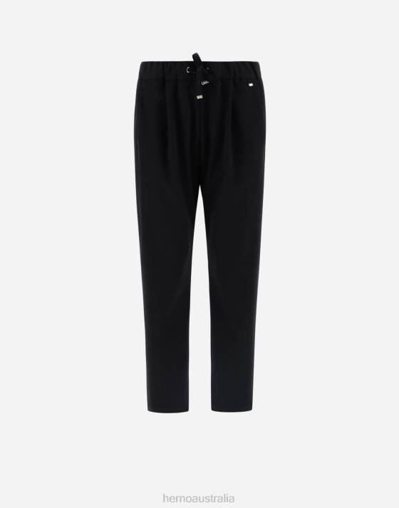 EASY SUIT STRETCH TROUSERS Herno Women Black 2L0H283 Clothing