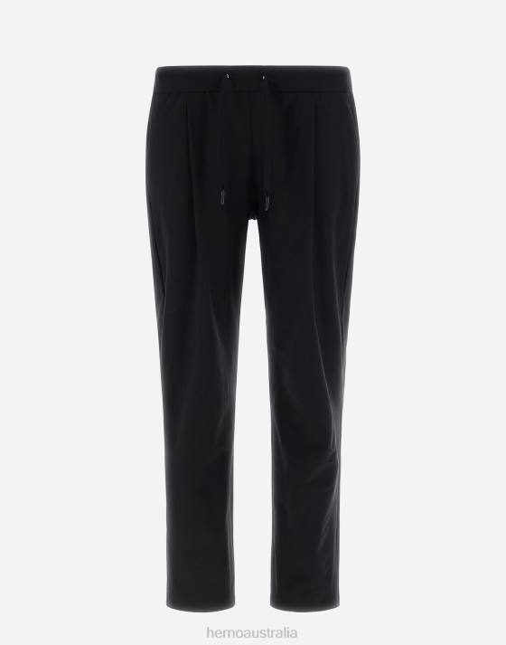 TROUSERS IN NYLON DIVE Herno Women Black 2L0H486 Clothing