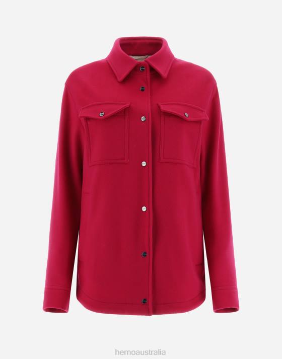 SHIRT IN LUXURY WOOL Herno Women Fuchsia 2L0H51 Outerwear